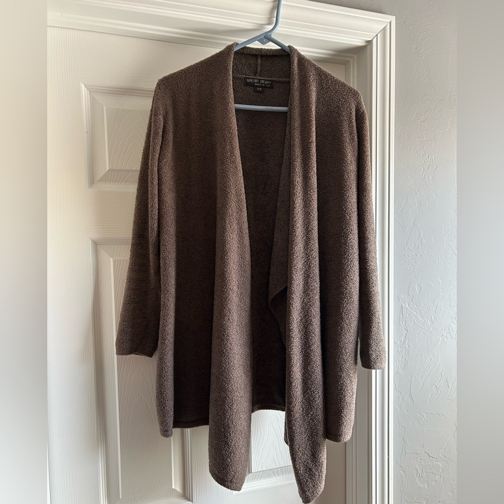 Barefoot Dreams Chocolate Open-Front Cardigan